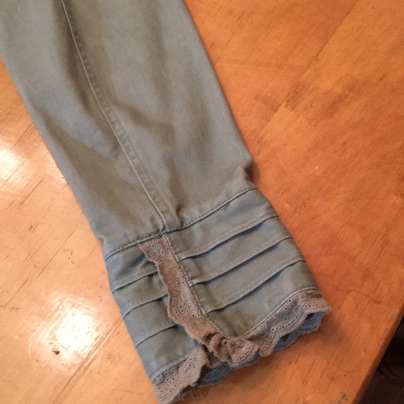 Apt 9 olive green soft denim Jacket - Picture 3 of 7